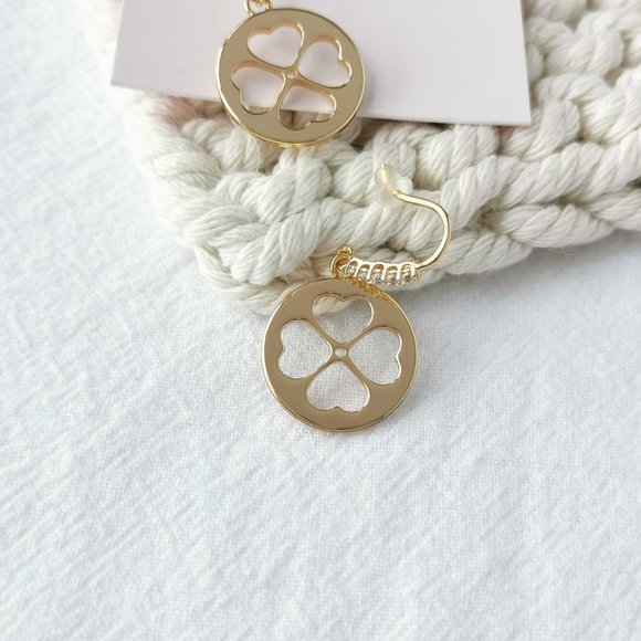 Authentic Kate Spade Symbols Flotal - Gold Drop Earrings - Picture 3 of 3